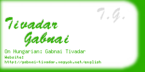 tivadar gabnai business card